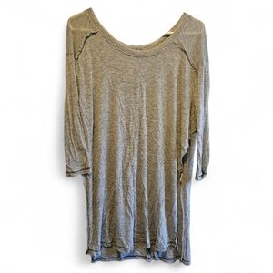 We The Free Free People Gray Long Sleeve Top wavy oversized Medium